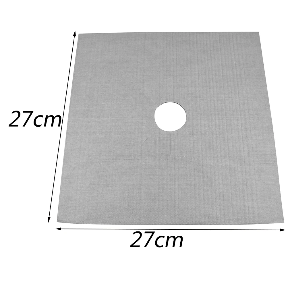 4 шт. 27*27 см Многоразовые газовые крышки плита горелка коврик температура анти-обрастающее масло протектор прокладки лайнер инструменты для уборки на кухне