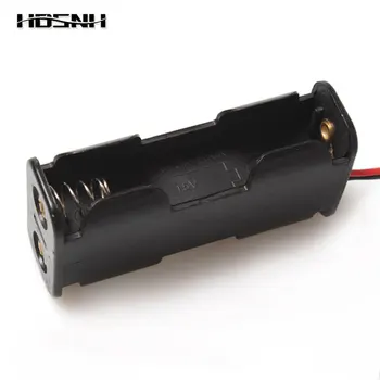 

1PCS High Quality 2Slot 2 x AA Battery Back To Back Holder Case Box With Wire Leads Opening Frame AA Battery Case Holder