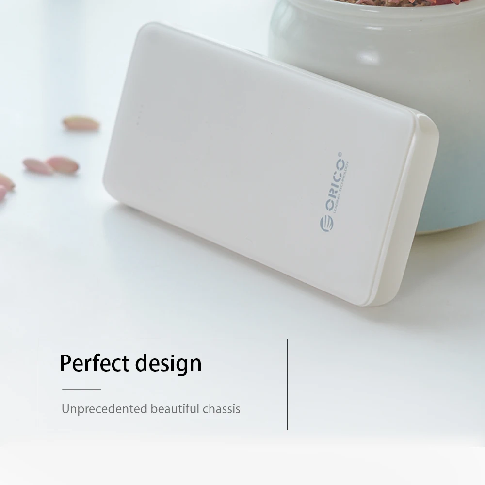 ORICO 20000mAh 3 USB Power Bank External Battery Portable Mobile Backup Bank Charger for Android iPhones with Flashlight - White