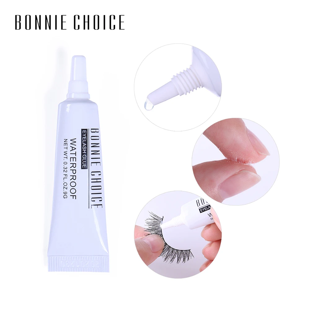 Bonnie Choice, 1 шт., практичный клей для ресниц, белый, черный, водонепроницаемый, невидимый, для макияжа, клей для ресниц, клей для ресниц, косметические инструменты