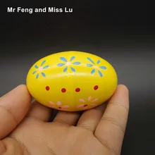 Желтый песок яйца ребенок Мультяшные деревянные игрушки Дети музыкальный ударный инструмент игры