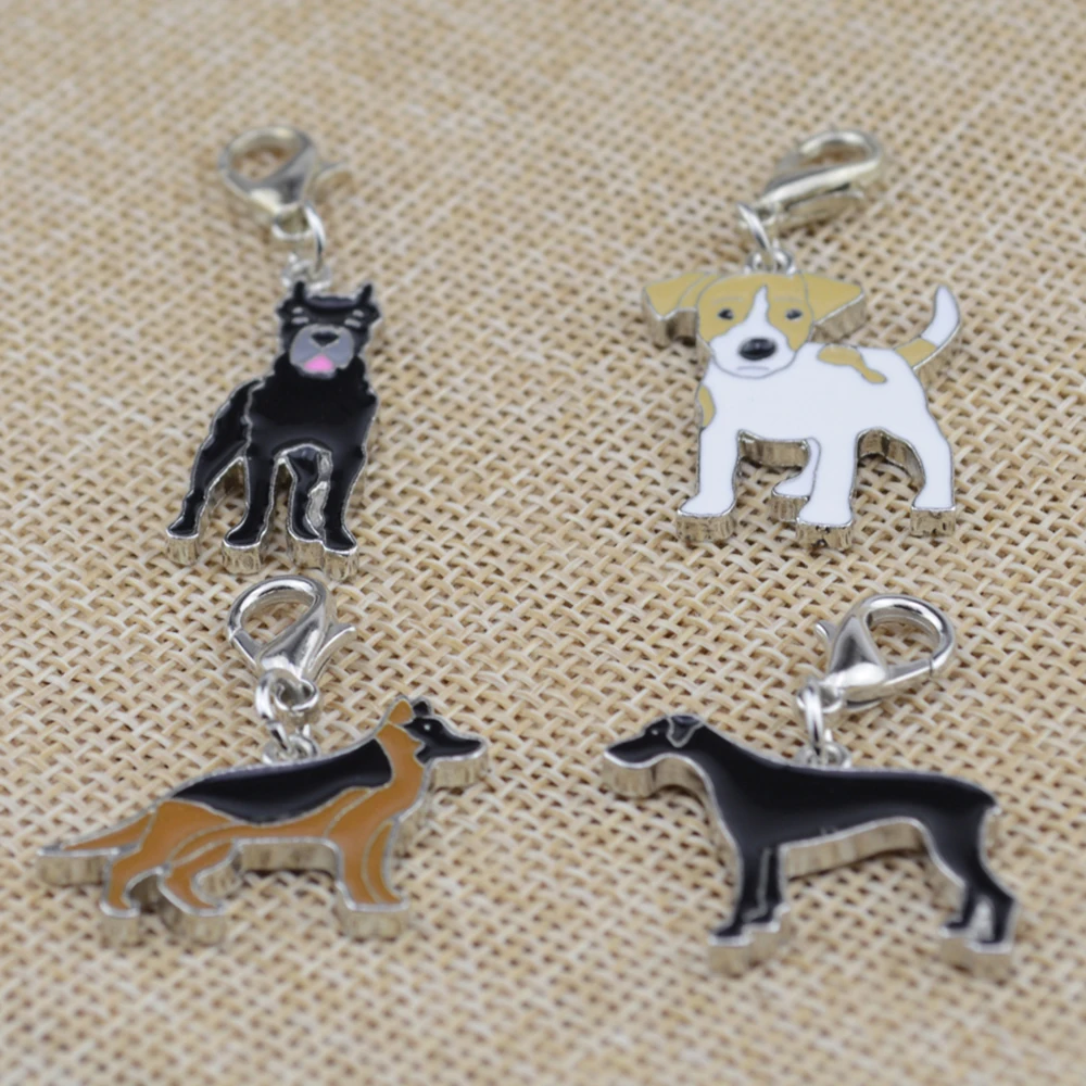 

30 pcs/lot Puppy Neck Pendant Key Rings Pet Dog Tag Enamel Collar Keychain Necklace Disk pet jewelry dog tag