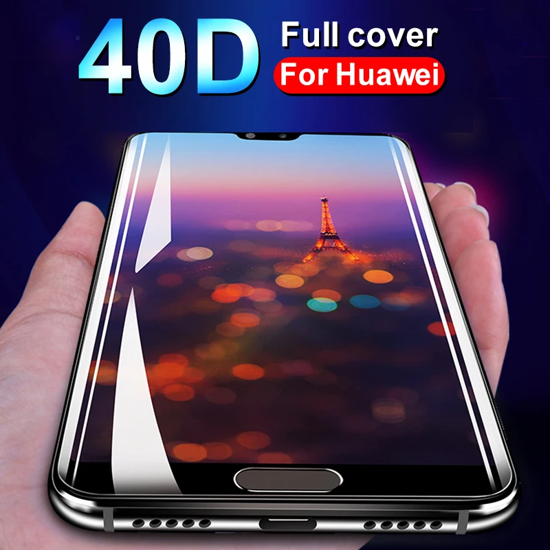 

40D Protective glass on For Huawei P20 P30 lite pro screen protector For Huawei Mate 10 lite pro Tempered galss on P20 Mate 10