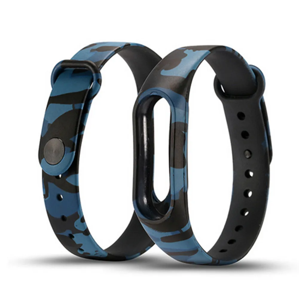 Камуфляжный наручный ремешок TAMISTER для Xiaomi Mi band 2 силиконовый браслет цветной