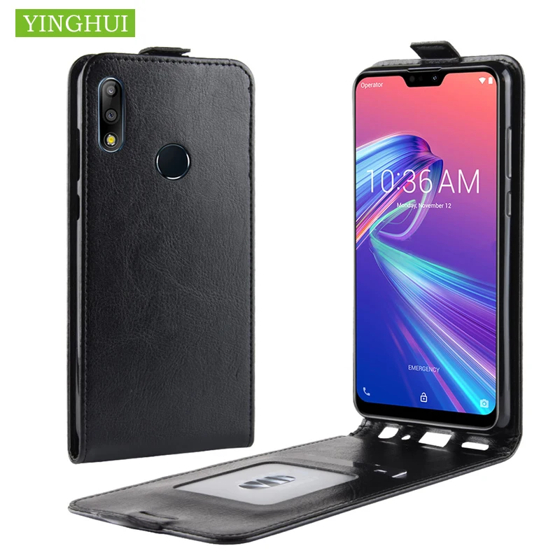 Защитный чехол для ASUS Zenfone Max Pro M2 ZB631KL флип телефона кожаный Вертикальный с