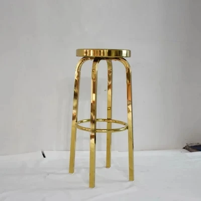 Простой из нержавеющей стали титан вращающийся высокий стул современный образец комнаты ювелирный магазин кассовый аппарат стул