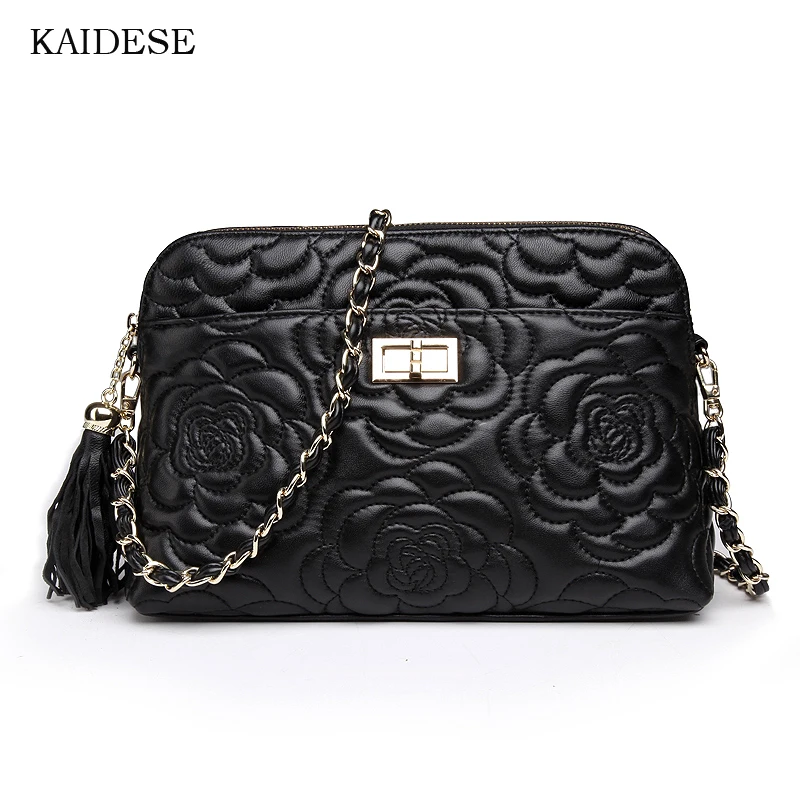 

KAIDESE 2017 fashion brand shell shoulder - shoulder bag of leather and European style leather leisure bag post