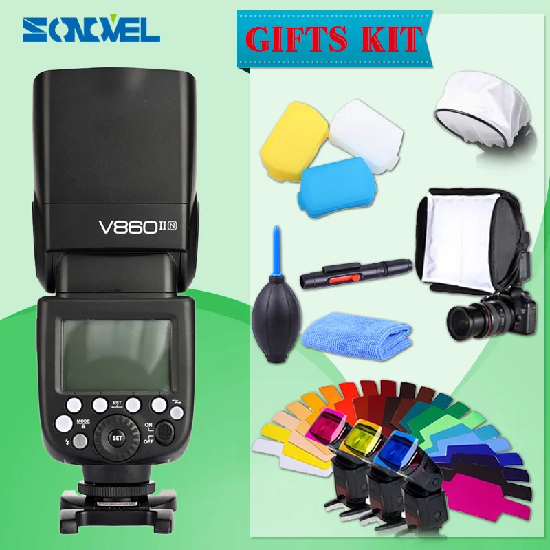 Беспроводная вспысветильник Godox V860II 2 4G 1/8000s с литий-ионным аккумулятором 2000 мАч