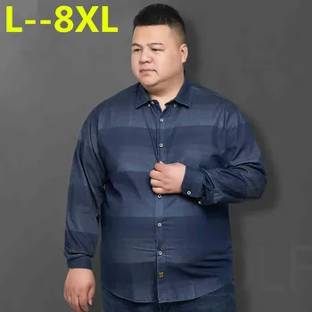 

Plus 8XL 6XL 5XL 2018 Spring Autumn Features Shirts Men Casual Shirt New Arrival Long Sleeve Luxury Casual Slim Fit Male Shirts