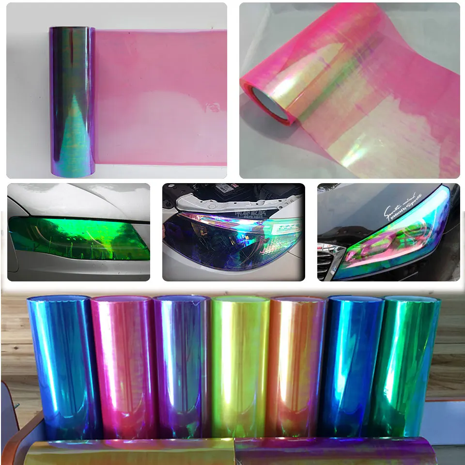 

0.3x9m(1x3ft) Chameleon gloss tint Taillight Headlight vinil film Fog light Film