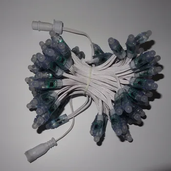 

100pcs/set 12mm DC12V addressable WS2811 led smart pixel node,RGB full color;all WHITE 18AWG)wire,IP68;with 13.5mm pigtail