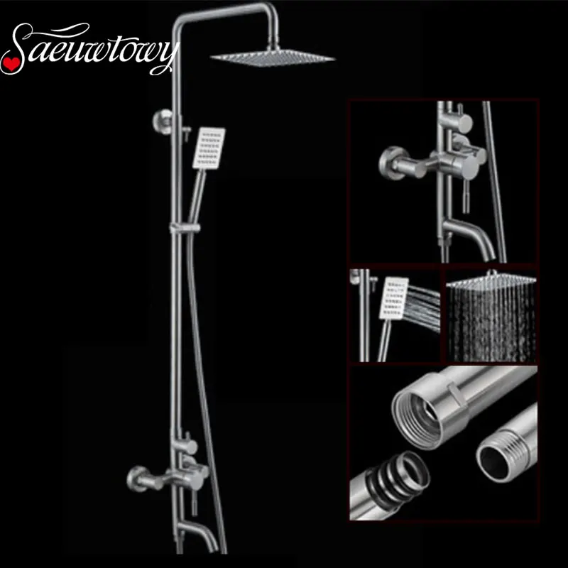 

Rotatable Shower Set Cold and Hot Switch Faucet Single Holder Dual Control Wall Mounted Installation Booster Lift