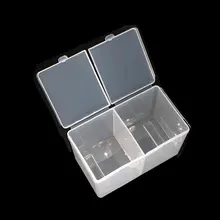 Boîte transparente pour coton tiges, Double grille, conteneur pour coton tiges maquillage