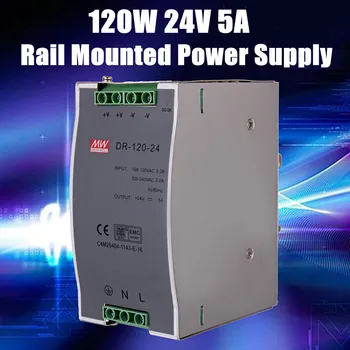 

120W Din Rail Mounted 24VDC 5A Output Power Industrial Metal Switching Power Supply Supplier Steady Power Supply Enclosure Smps