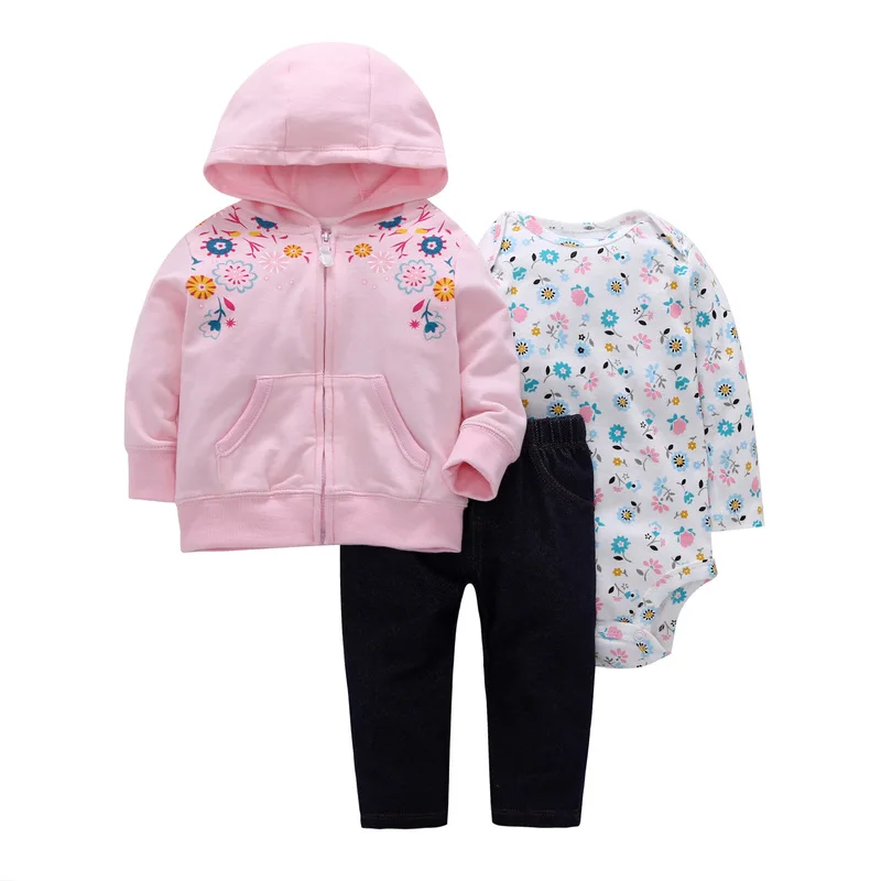 Одежда для маленьких мальчиков из 3 предметов теплая зимняя одежда для малышей с изображением медведя из мультфильма комплект из 3 предметов: пальто+ боди+ штаны Одежда для новорожденных - Цвет: 9
