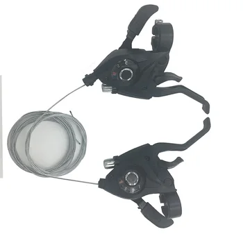 

NEW 21/24 3 Speed 3 x 7 Speed Bike Shifter brake Derailleurs MTB Cycling Bicycle with Shifter Cable derailleur derailleu hangers