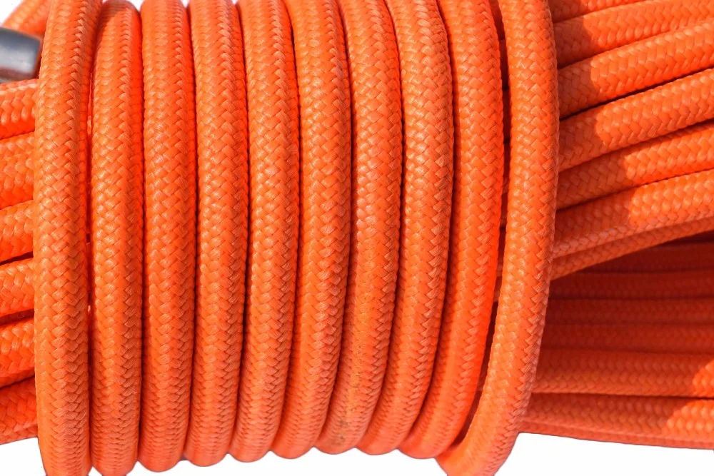 البرتقال 12 ملليمتر * 30 متر 4x4 مزدوجة braied الاصطناعية ونش حبل ، حبل الاصطناعية ، قارب ونش كابل