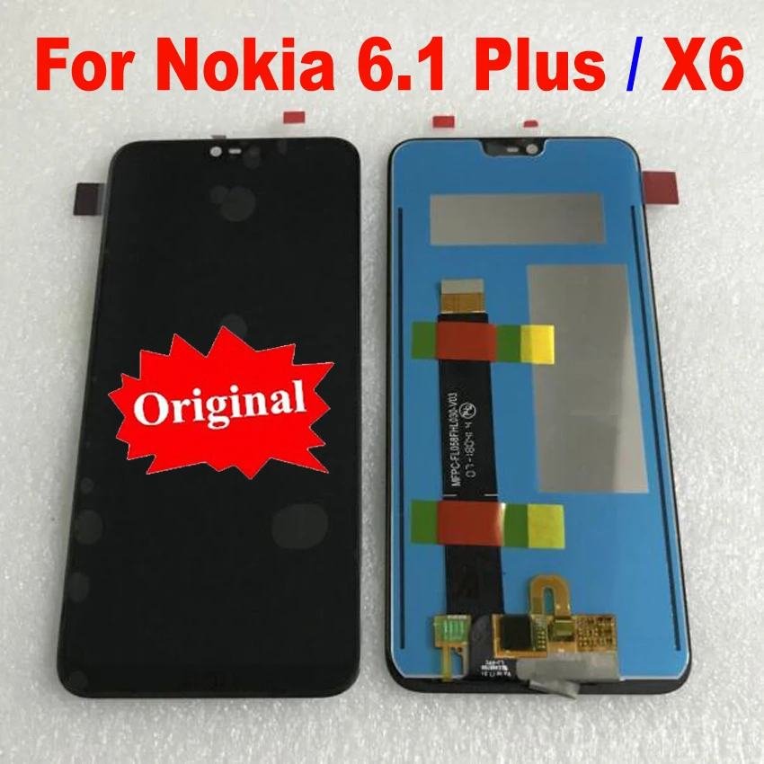 Оригинальный Новый Лучший ЖК-дисплей для Nokia 6 1 Plus сенсорный экран дигитайзер в