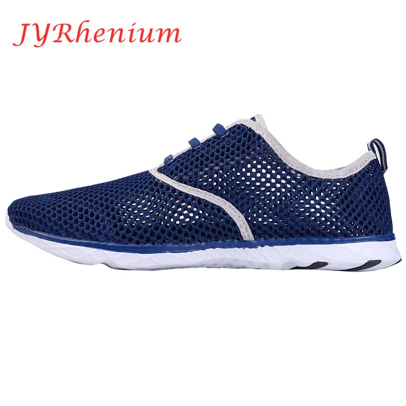 

JYRhenium 2017 New Women Breathable Running Shoes Plus Szie 36-47 Beach Water Shoes Men Mesh Walking Shoes Sport Sneaker zapatos