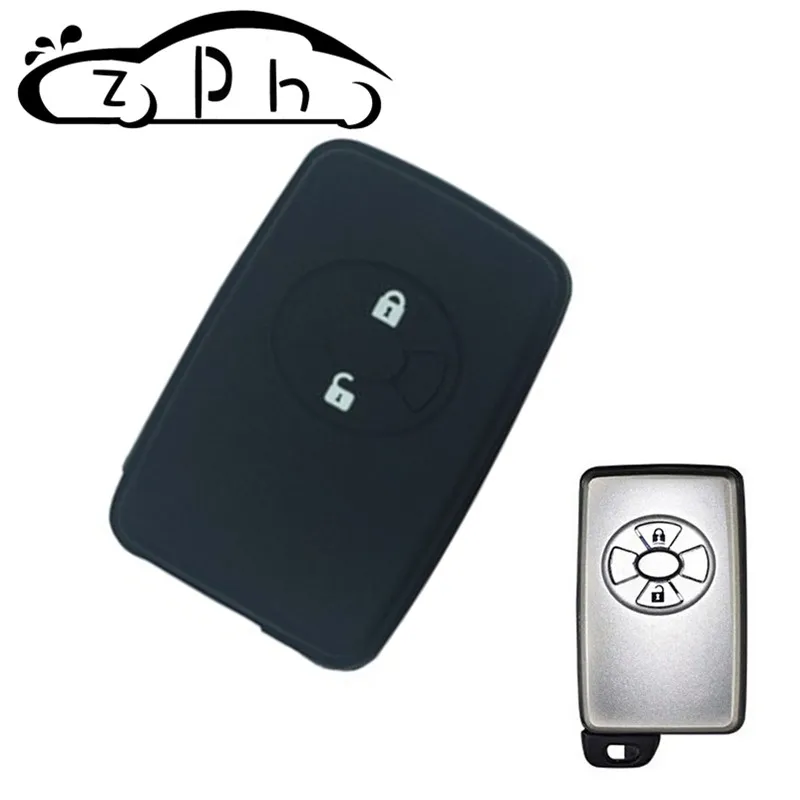 

Silicone Key Case Cover Keychain 2 Buttons Smart Remote Key Shell Fob For Toyota Rav4 Yaris 2011 For Toyota RAV4 Vitz Ractis H