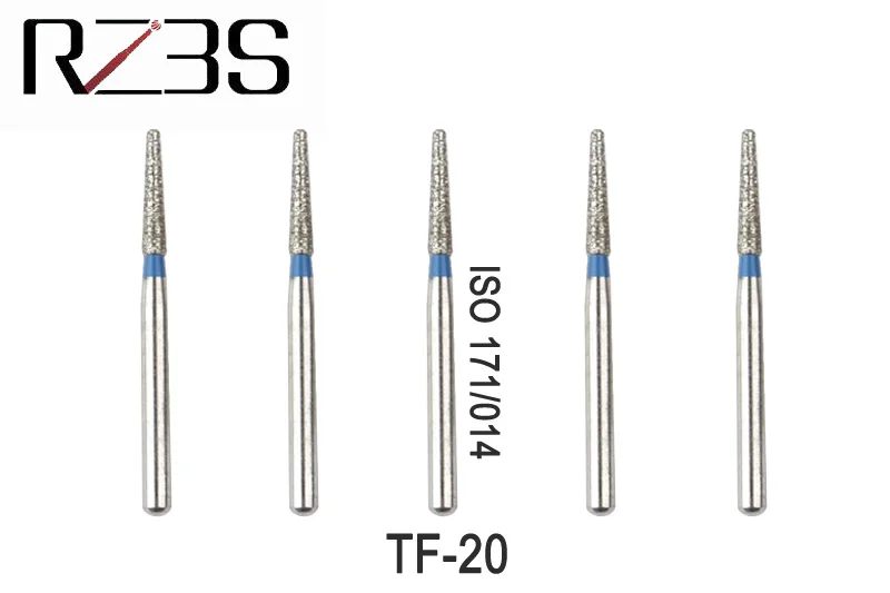 12 PCS Dental Diamond FG 1.6mm Flat End Taper Bur For NSK Style High