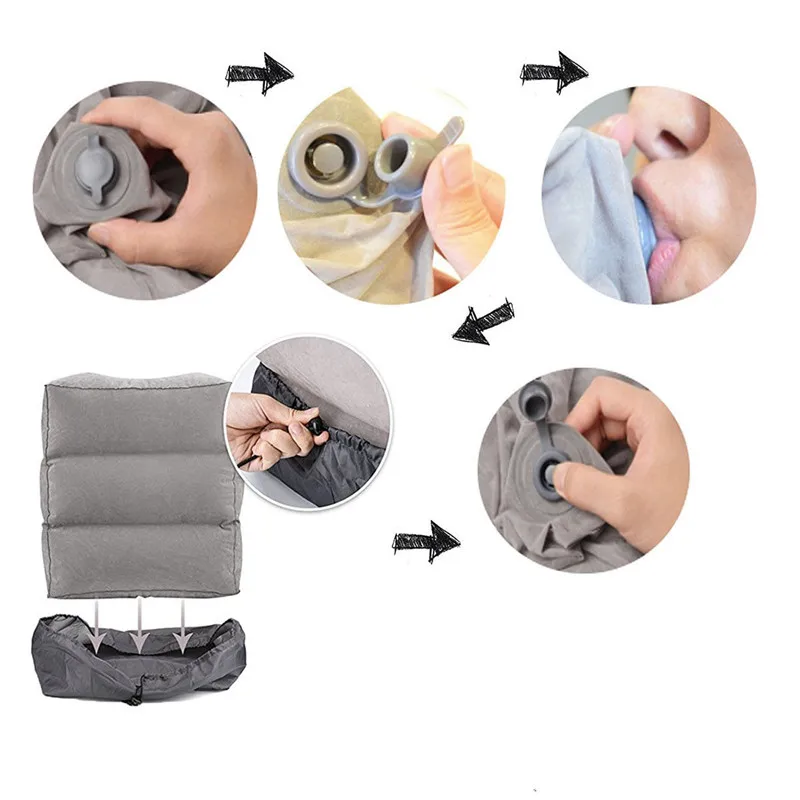 Детская спальная подушка для ног, подушка для отдыха на самолете, Автомобильная подушка с автобусом, надувная подушка для путешествий, подушка для ног