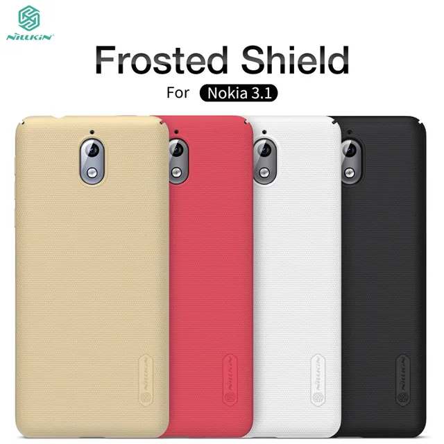 

For Nokia 3.1 Nillkin Super Frosted Shield Hard Back PC Cover Case For Nokia 3.1 Nilkin Phone Case + Screen Protector