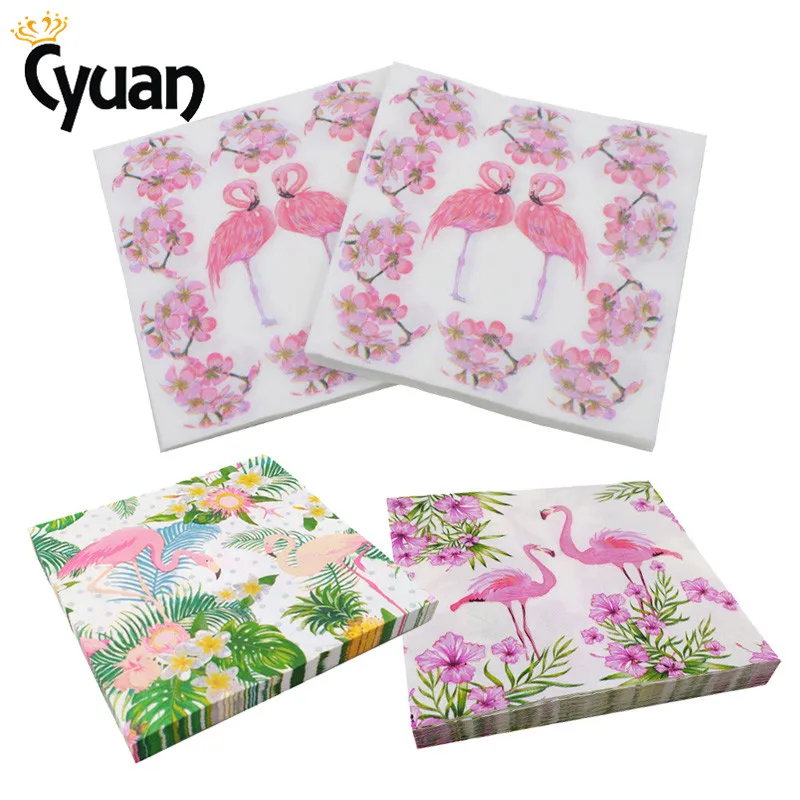 

Flamingo Paper Napkins Decoupage Party Napkins Paper Serviettes Summer Flamingo Pineapple Birthday Wedding Party Supplies