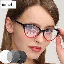 Новые фотохромные серые линзы кошачьи женские солнцезащитные очки для чтения Обесцвечивающие очки с диоптриями рамка uv400 NX