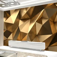 Современные креативные Настенные обои 3D стерео Золотая Геометрическая художественная настенная ткань для гостиной ТВ диван фон настенное покрытие домашний декор