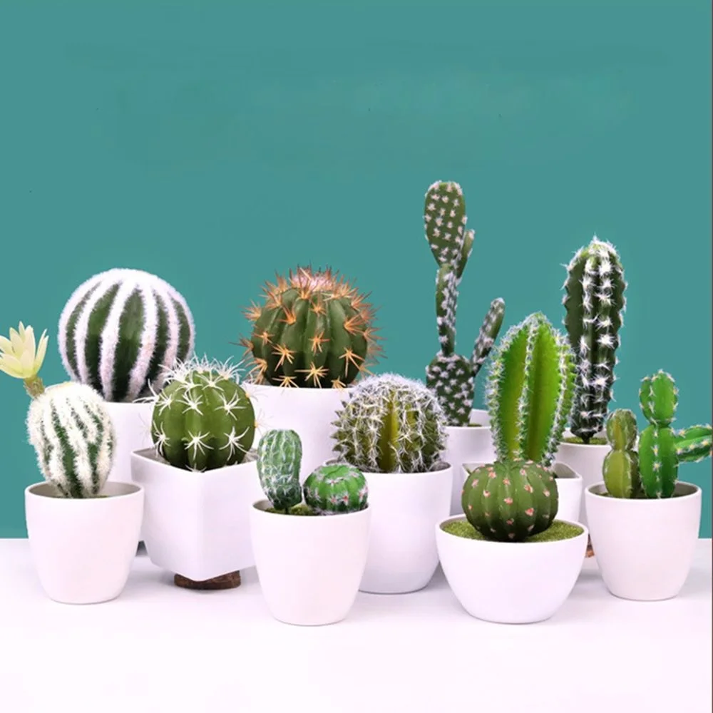 

22 styles Artificial Succulents Plant Garden Miniature Fake Cactus DIY Home Floral Decoration Wedding Office Green Plant Decor