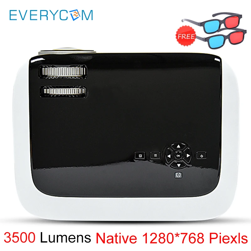 

Everycom BL68 Video Projector HD 720P 3500 Lumens Pico Portable Proyector Multimedia HDMI USB Home Theater Projectors Beamer