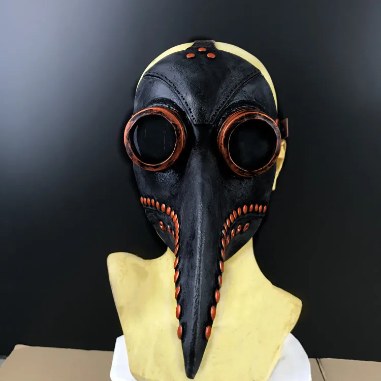 Тип Косплей доктор Beulenpest стимпанк маска Чумного доктора черный латекс птицы клюв маски Хэллоуин Искусство косплей карнавал реквизит