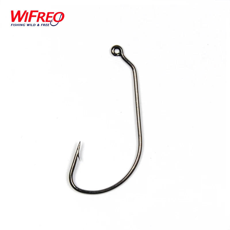 [100 PCS] New Worm Jig Hook Soft Plastic Fishing Hooks Wholesale Size 1
