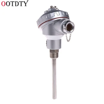 

1Pc RTD PT100 Temperature Sensors 9.5*100mm Long Probe with 1/2" NPT Threads Terminal Head -50~450C Thermocouple Custom-Made OEM