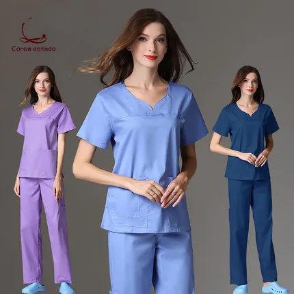 

High-quality hand-washing clothes doctors and nurses wear elastic fabric isolation clothing men and women