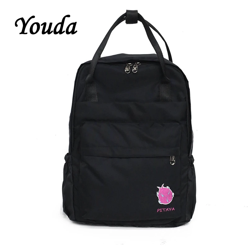 

Youda Student Solid Color Bag Girl Fresh Style Backpack Simple Schoolbag Harajuku Literary Backpacks Unisex Couple Shoulder Bags
