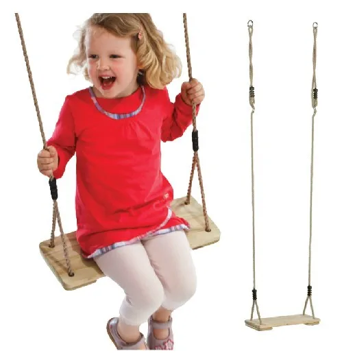 Wooden Baby Kids Swing for Children Plate Toys Outdoor Fun & Sports Improve Health