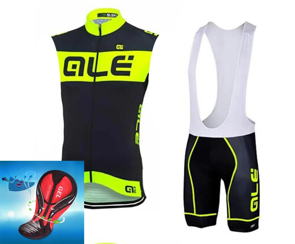 Ale Team Cycling Jersey Bike sleeveless Jersey Breathable mtb bicycle