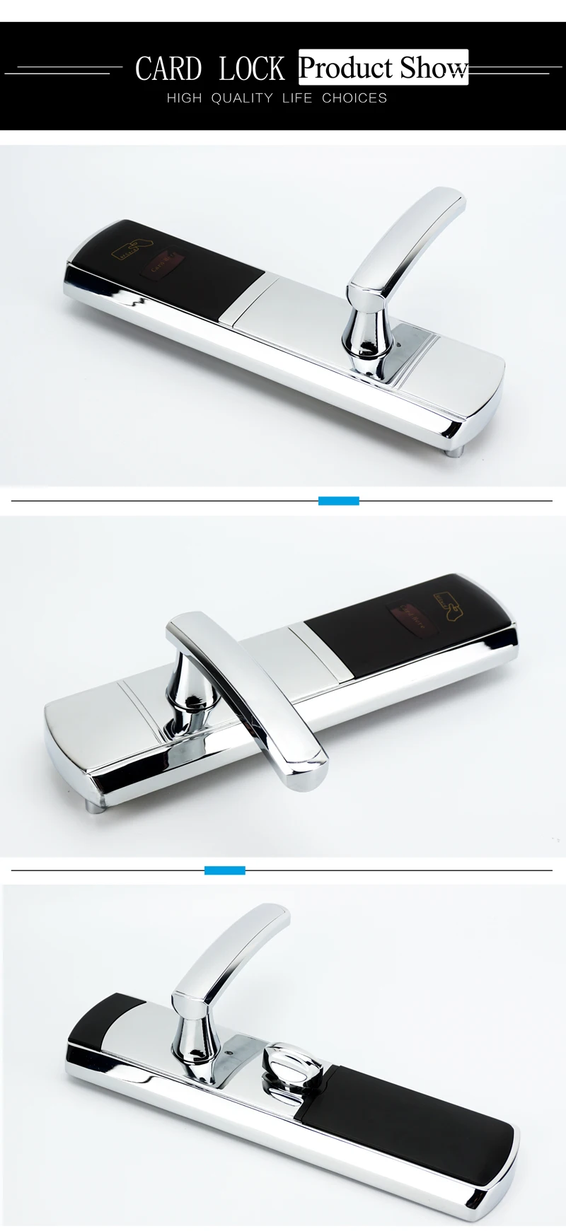 Zinc Alloy Security Digital Door Lock Intelligent RFID Card Electronic Locks For Hotel or Home Smart Entry ZAG1068