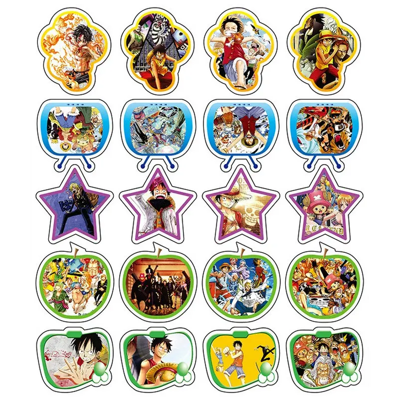 

Anime One Piece Stickers Cheap Waterproof PVC Stikers Toys for Children Cool Laptop Stickers Skateboard Pegatinas Gift