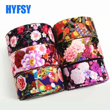 

New 1 '25mm flower ribbon 5 yards DIY handmade material headdress bow clothing material flowers