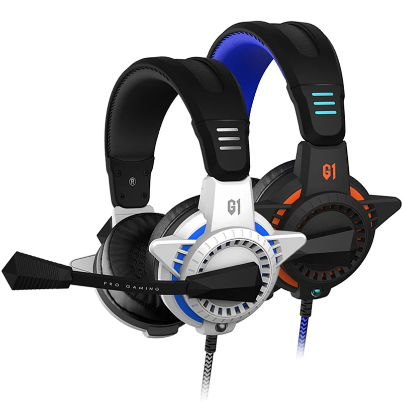 Цена Bingle G1PLUS удобную посадку ПК PS4 Usb игровая гарнитура С микрофоном светодиодные игры Игровые наушники для Xbox One 360 Игровые приставки