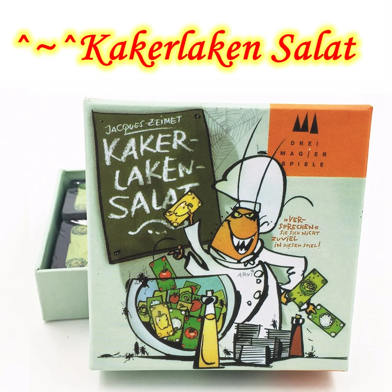 Веселые карточные игры Kakerlaken Salat настольная игра тараканов очень подходит для