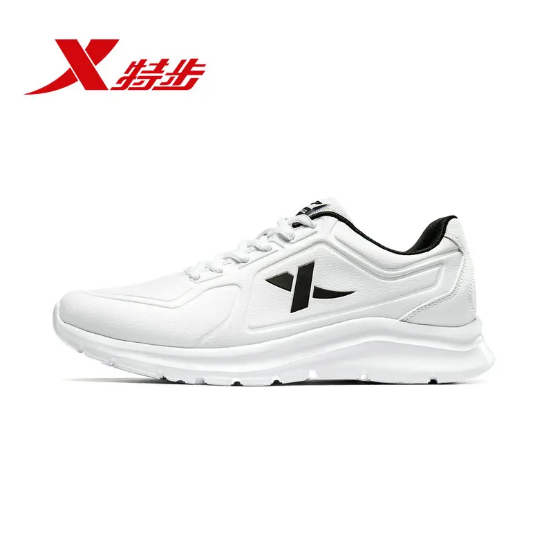 Xtep Мужская беговая Обувь летняя спортивная обувь 4 цвета мягкий светильник кроссовки для мужчин бег 881319119078 - Цвет: white