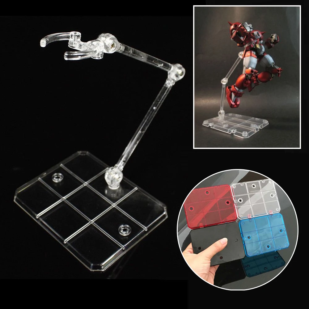 

2018 Drop Shipping Display Stand Chromatic Base Figure Model Bracket Plastic Transparent Parts Model Holder Decorate