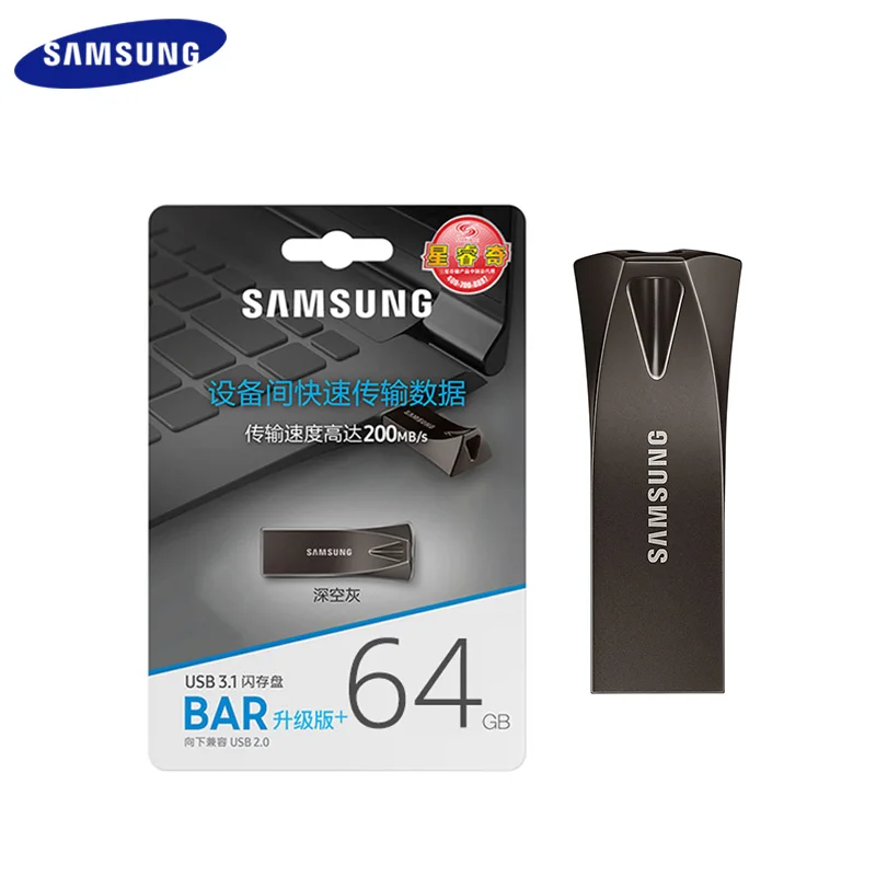 SAMSUNG Bar Plus USB флеш-накопитель 300 МБ/с./с 256 ГБ 128 Гб 64 ГБ 32 ГБ карта памяти, Флеш накопитель USB 3,1 Micro USB мини u-диск