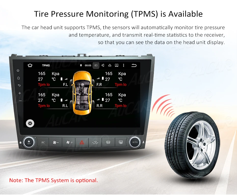 Clearance AuCAR 10.1" Octa Core Android 8.1 2GB+32GB Head Unit Car Radio for Lexus IS250 IS350 2005 2006 2007 2008 2009 2010 2011 4G RDS 16