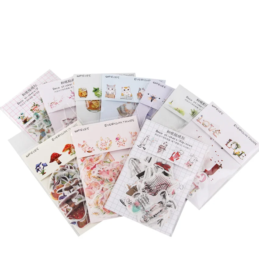 

40pcs/pack Sky City Series Creative Cute Pocket DIY Decorative Stickers Handbook Diary DIY Decorative Sticker