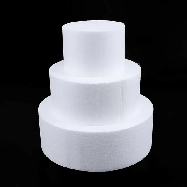 Buy 4/6/8 Inch Round Styrofoam Foam Cake Dummy